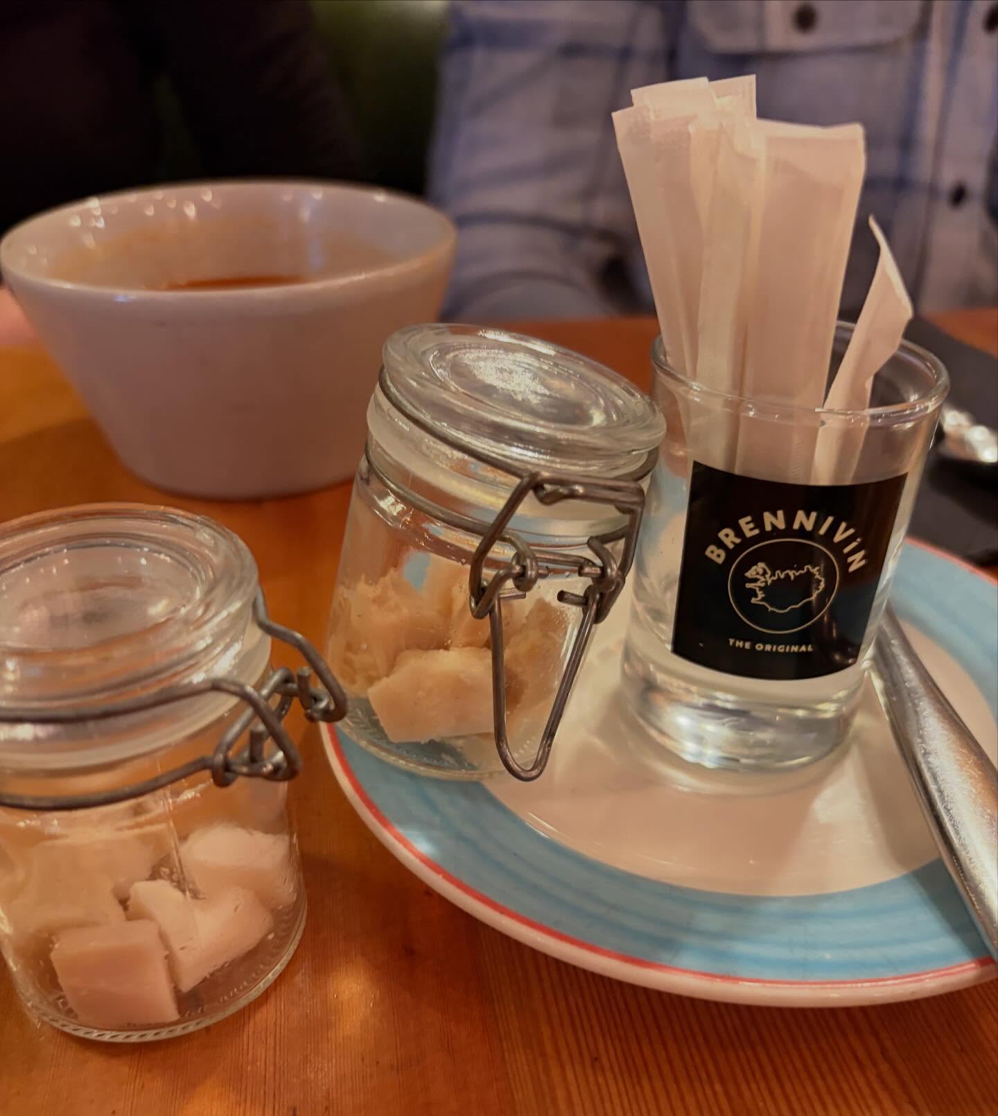 The first food adventure of our trip was on a WONDERFUL walking food tour with Minty of “Wake Up Reykjavík” 🚶‍♀️🌭🇮🇸 

Well, the tour was amazing but this fermented shark chased with a shot of liquid death was, well, it’s not wrongly named 🦈🤢

Luckily, the rest of the 6 food stops were so yummy!!

Love to connect here with our September 8 tour buddies…🤷‍♀️🤞

#wakeupreykjavik